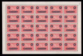 1937 Flugpost Bogen Nr. F8 (glatt), postfrisch **