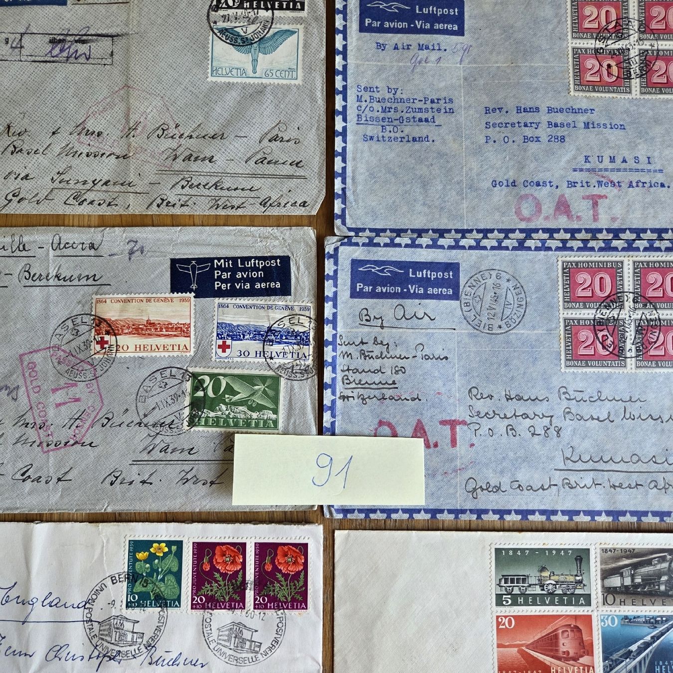 Tutti i francobolli: 6 Tolle Briefmarken-Couvert – Usato da Stans venduto da Ducati16