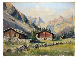 Gaston-Robert Peitrequin (1915-1990) paysage huile sur toile