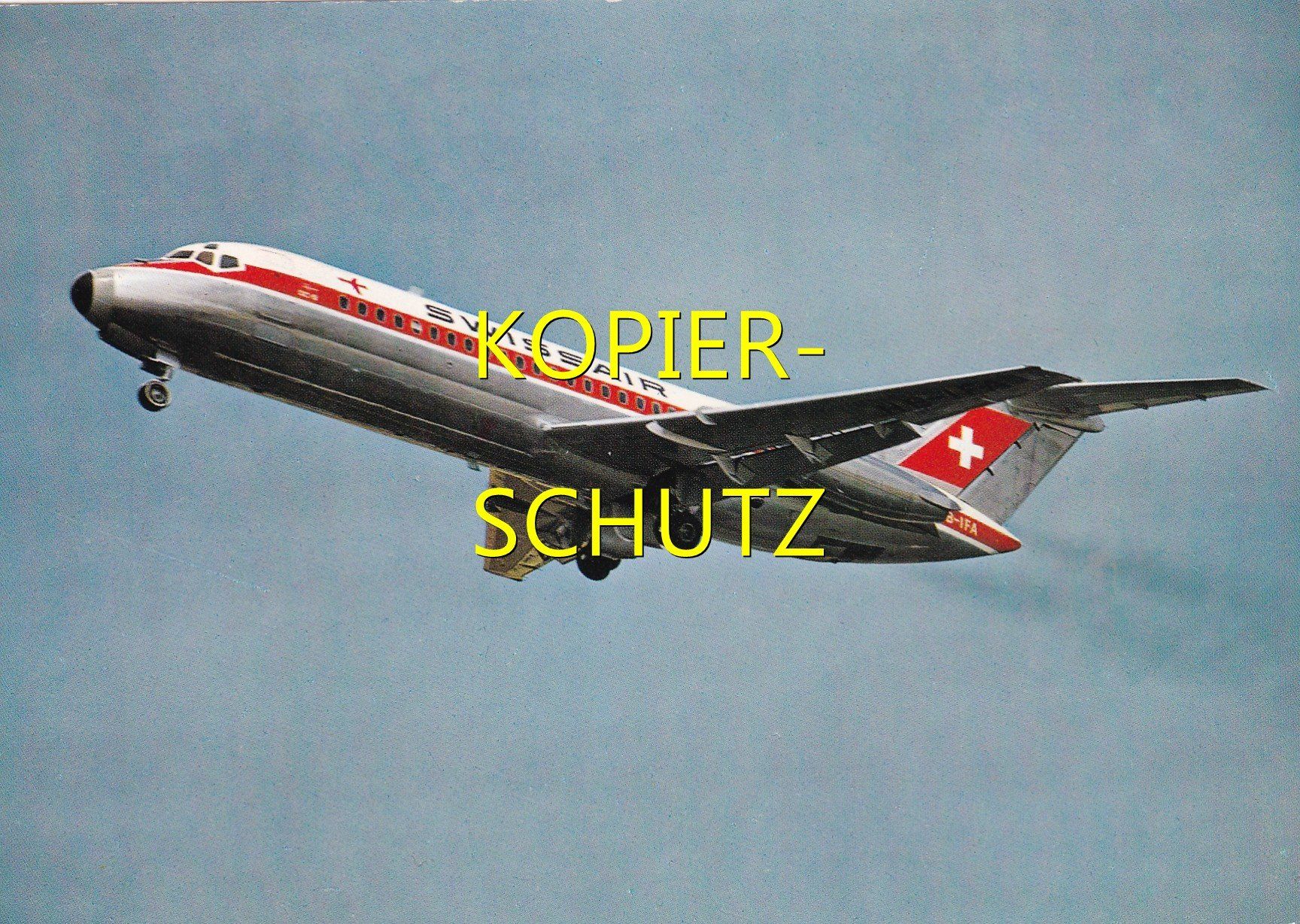 Cartoline postali: Flugzeug DC 9 der SWISSAIR /bc – Usato da Hombrechtikon venduto da Rudolf07