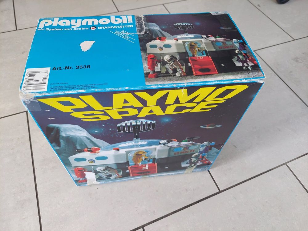 Base Spatiale Playmobil Occasion PLAYMOBIL Vintage Playmospace - Base Spatiale Porte Sas Extérieur Set 3536 (Années 1980) Set 3536 Base Spatiale 1980