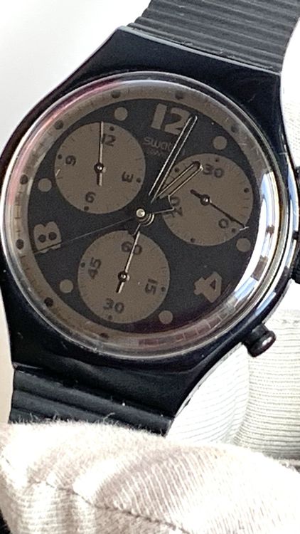 Swatch Irony Chrono Schwarz Vintage Herrenuhr 3