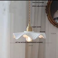 Lampe suspendue LED en céramique,  style nordique moderne