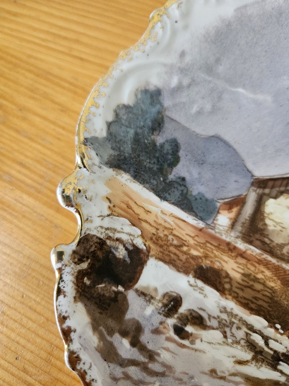 Piatti: Limoges Wandteller Porzellan Schloss oder Kirche Winter – Usato da Wiezikon b.Sirnach venduto da wiezikon.vintage 1