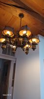 Rustikale Lampe, Holz und Metall, Top Zustand, Vintage