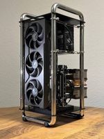 Streacom DA6 XL Chrome ITX Open Frame + Extras, OVP