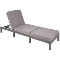 Polyrattan Sonnenliege Sofia - grau