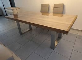 Esszimmertisch mit Stühlen Massivholztisch