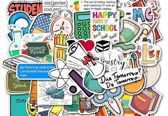 Aufkleber: 50 Stk. Sticker Aufkleber - Schule – Neu und originalverpackt aus St.Gallen von Mr.Stickers 7