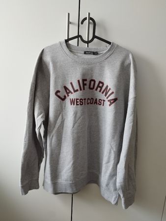 Grauer Boohoo California Westcoast Pullover, L