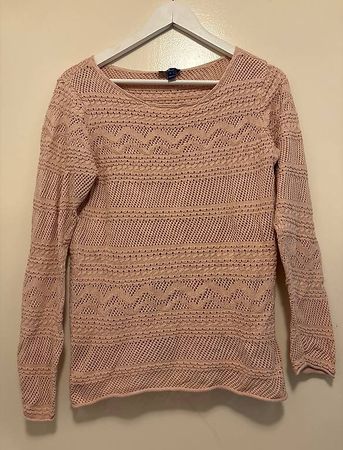 Gehäkelter Rosa Pullover