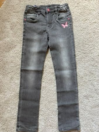Slim Fit Jeans Mädchen Gr. 128 – grau (Blue Seven)