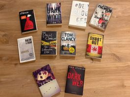 10 Thriller und Romane als Set oder Einzelverkauf