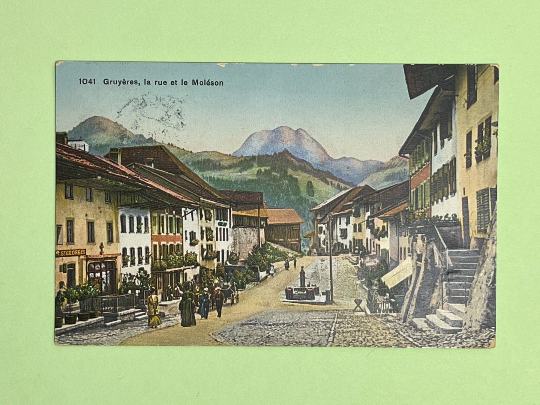 Cartoline postali: Gruyères - la rue et le Moléson – Usato da Steg VS venduto da _vinci_