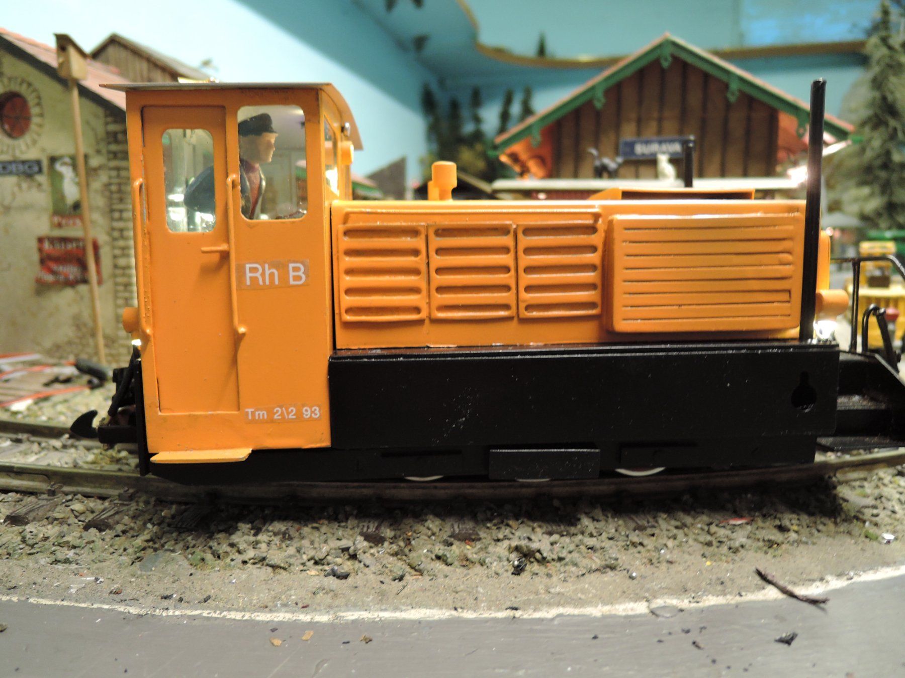 Modelleisenbahnen: RhB Lok (Traktor) Eigenbau aus Messing – Gebraucht aus Magden von dbglgb