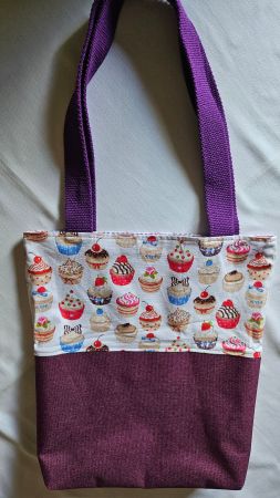 mini Shopper mit Cupcake-Motiv / Tasche