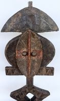 XXL alte Kota Figur Gabun Metall beschlagen Höhe 51 cm