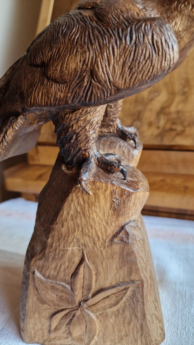 Figuren: geschnitzter Adler   -   feine Brienzerschnitzerei – Gebraucht aus Röthenbach i. E. von Heureka5 2