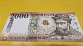 2000 Forint Banknote Ungarn, Sammlerstück, Selten! Neuwertig