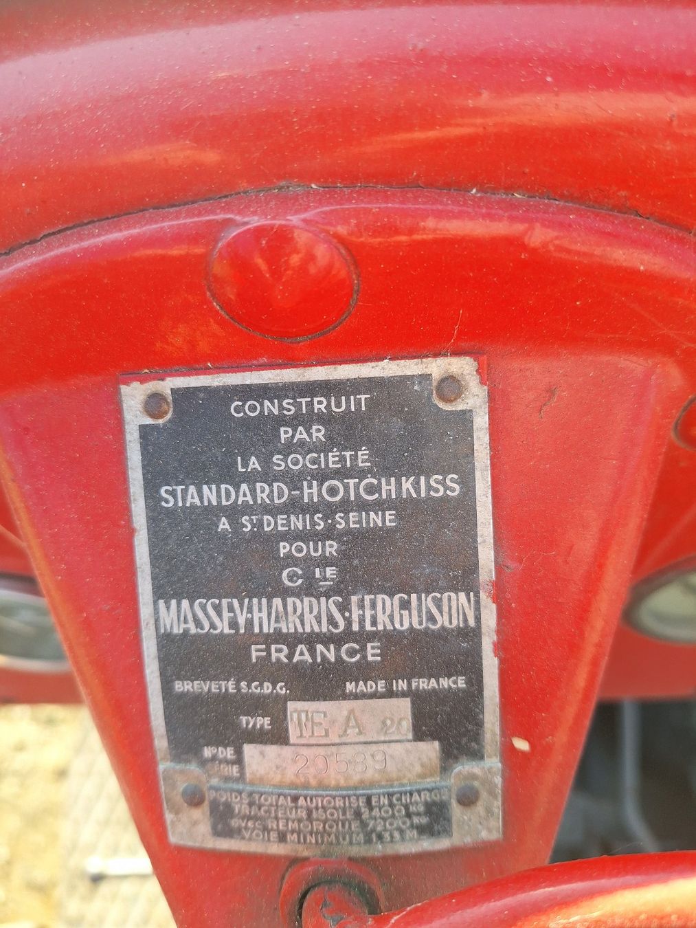 Massey Ferguson Trattori: Oldie Traktor Ferguson TE A 20 – Usato da üsslingen venduto da ursursi 7