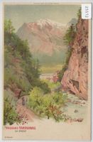Ausgang Taminaweg bei Ragaz - Litho