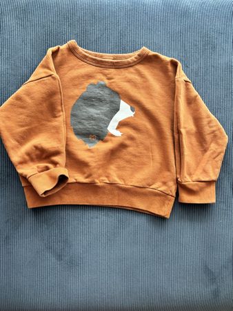 Petit Bateau Pullover braun Bären Motiv Grösse 110cm
