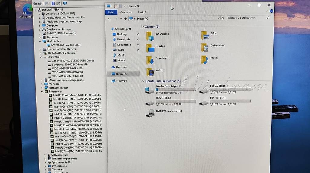 Intel PCs: Gaming-/Multimedia-PC mit Intel Core i7 10700, RTX 2060 – Gebraucht aus Lindau von TuringTesla 2