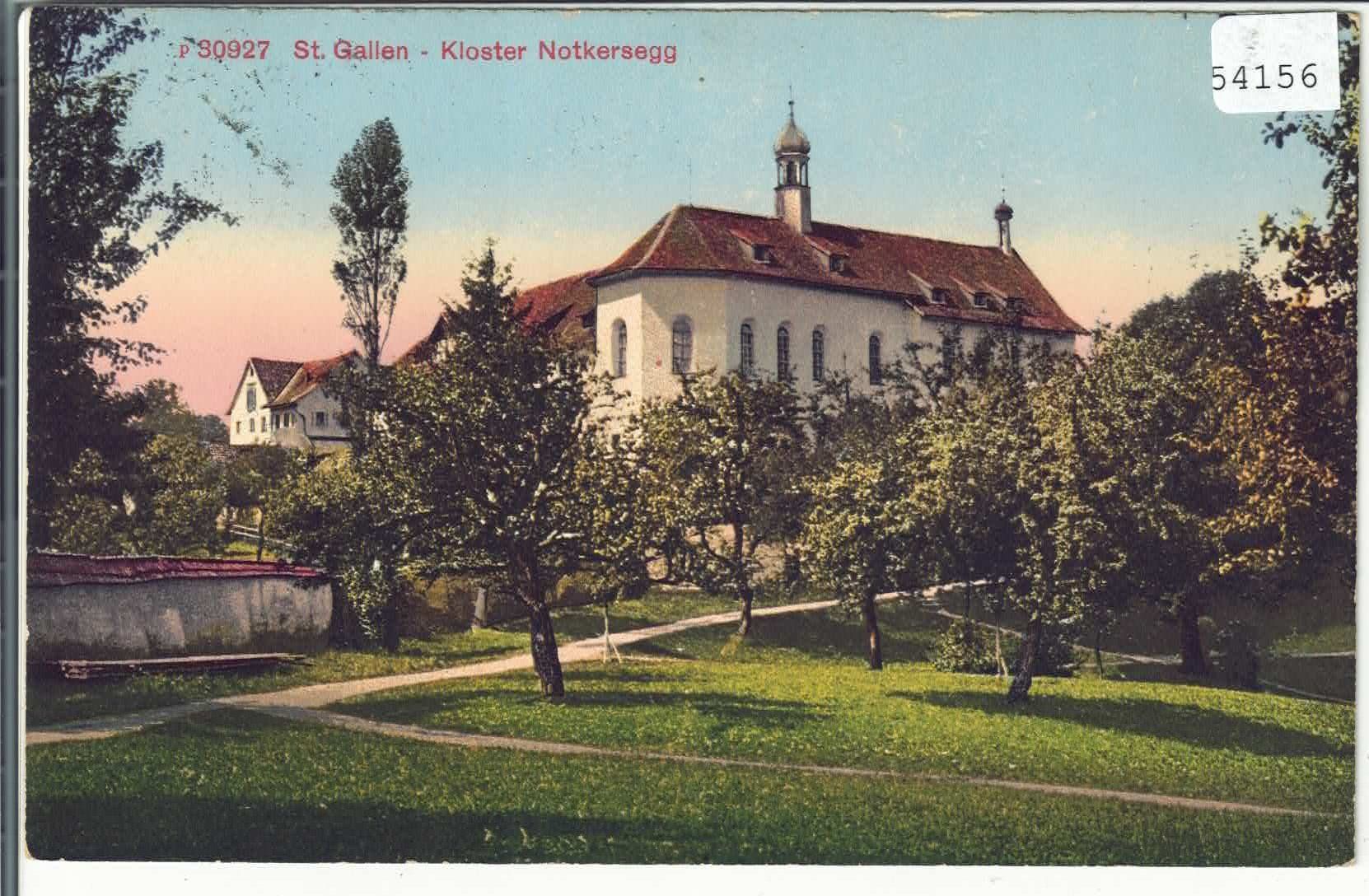 Cartoline postali: St. Gallen - Kloster Notkersegg - Litho – Usato da Ettingen venduto da Kartenplanet