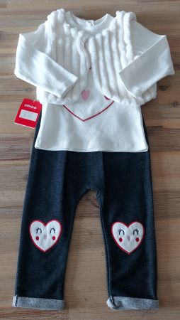 Neues Set Mädchen Gr. 74 Hose, Gilet und Pullover