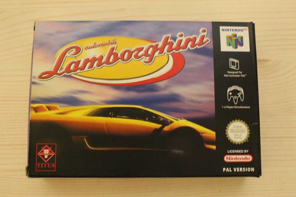 Jeu Vidéo Automobili Lamborghini Pour Nintendo 64 - Version Française Complète En Boîte, Très Bon état