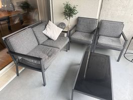 Balkonmöbel-Set (4-teilig)  Anthrazit Gebraucht
