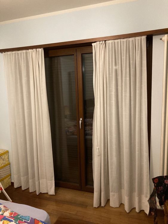 Penati-d 'Voile di Doppia Tenda Zara N. 11, Extra Lungo, con Passanti 140 * 285, Poliestere, Bordo/Gold, 140 * 285