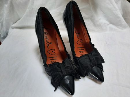 stylische Lanvin High Heels Gr. 37 Lack Leder