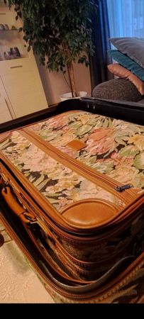 Kofferset 2-teilig Blumenmuster Vintage guter Zustand