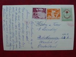 1894 / 1959: Nr. XVIII (Hotelpost) RIGI-KULM auf KARTE