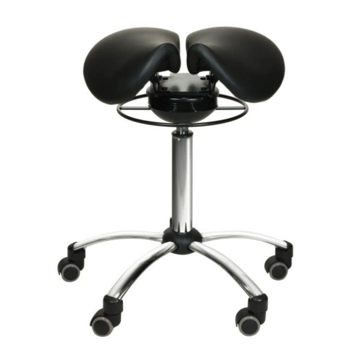 Sgabelli: Sattelhocker mit Swing-Mechanismus SCHWARZ – Nuovo e nell'imballaggio originale da Schaffhausen venduto da Praxis-Nova
