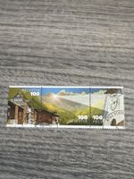 Briefmarke Helvetia 100 Rappen Gebirge Landschaft 3er Streif