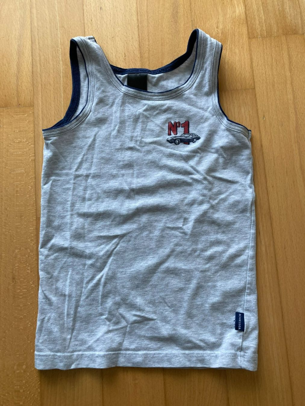 Schiesser Biancheria intima: Unterhose und Unterhemd mit Auto-Motiven "Schiesser" – Usato da Muttenz venduto da Juvenile33 2