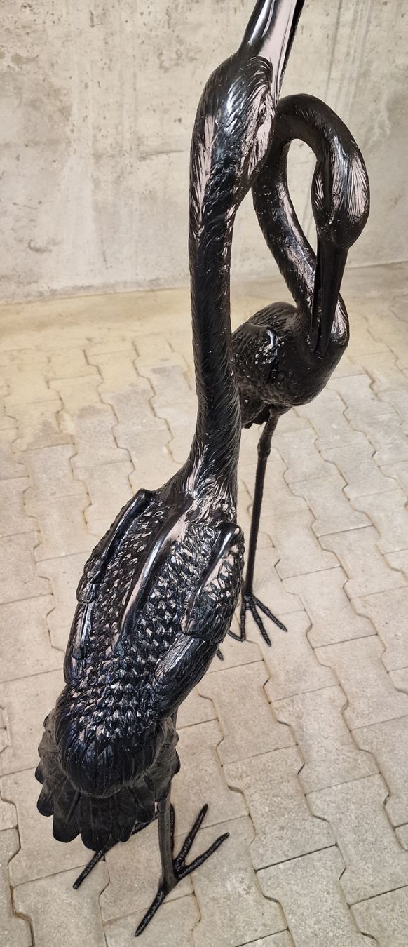 Sculture & Statue: Dekorative Kranich-Skulpturen Messing restauriert – Usato da Affeltrangen venduto da Szafaoli 7