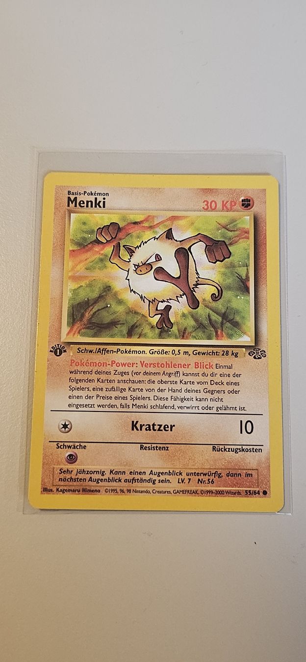 Pokémon Sammelbilder & Trading cards: Menki 55/64 1st Edition Jungle DE TOP – Gebraucht aus Belp von Ginus85