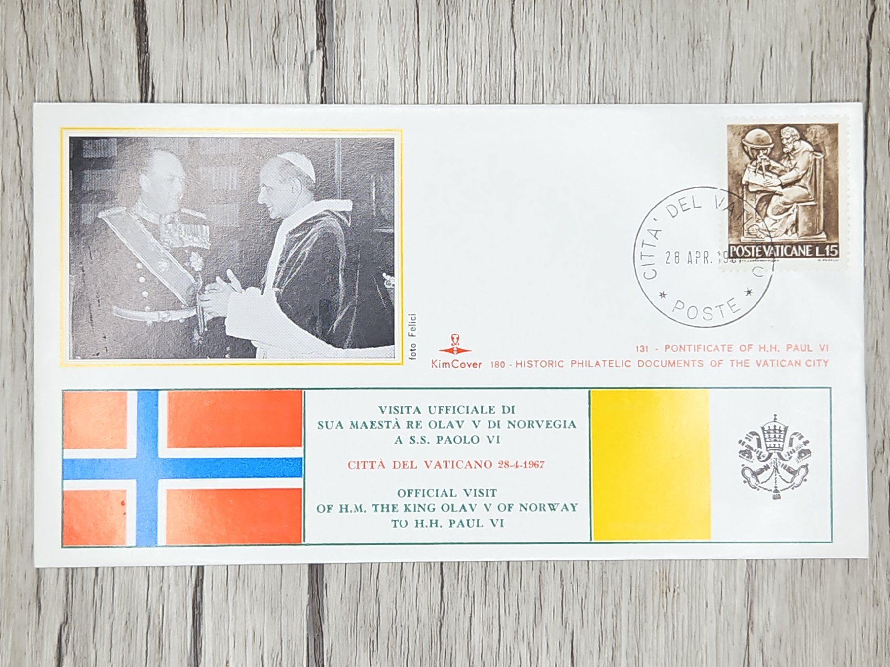 Tutti i francobolli: CL14 Enveloppe + Timbre Vatican 1967 – Usato da Cousset venduto da Patrick_Collections