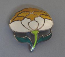 Brosche 925 Silber emailliert