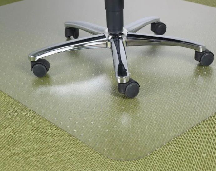 Bürostuhlmatte Für Holzböden – 91x122 Cm, Transparent, Rutschfest, Schützt Vor Kratzern & Abrieb