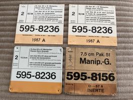 4 Manip MUN Schilder - Panzer - Schweizer Armee