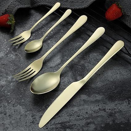 Set di posate: Besteck Set , 30 teilig Titanium Champagner Gold Besteck Set – Nuovo e nell'imballaggio originale da Oberentfelden venduto da Sch_md58 5