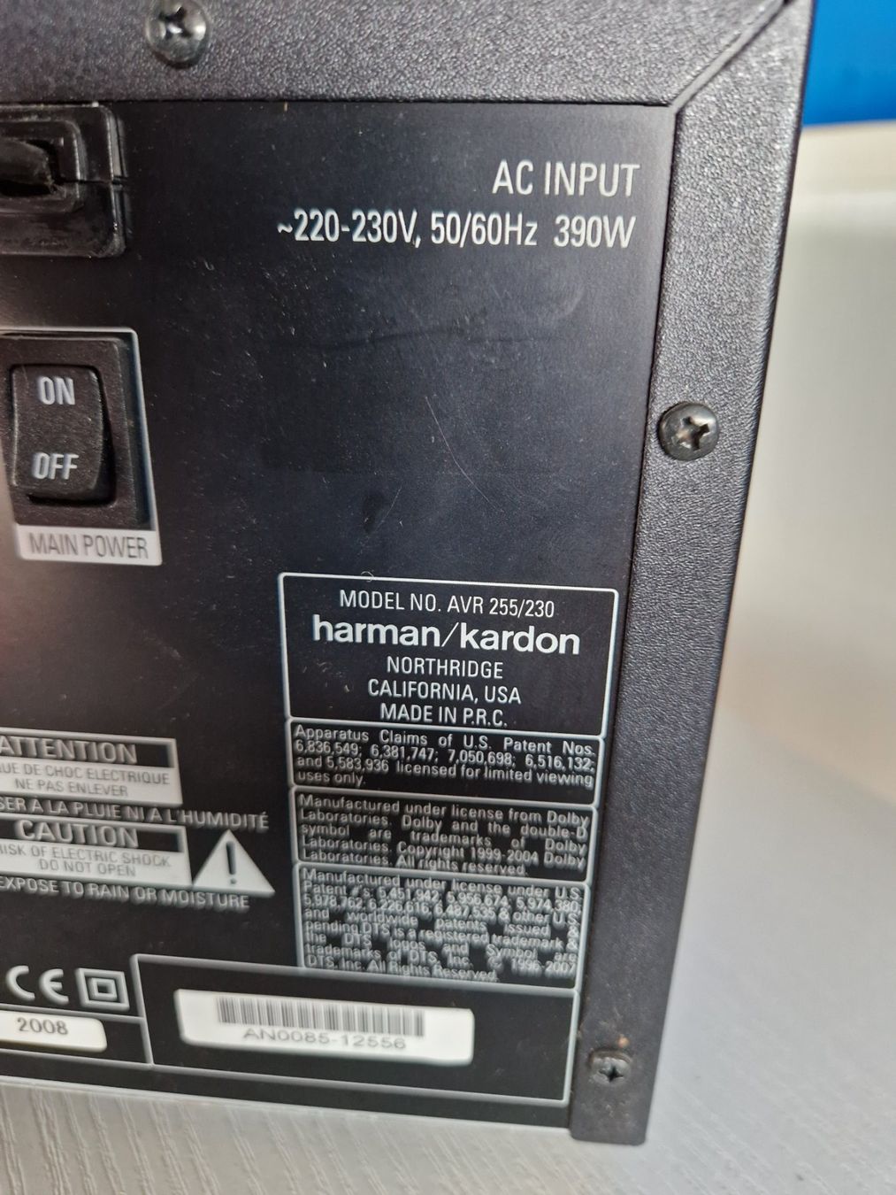 Harman-Kardon Ricevitori: Harman Kardon Receiver AVR-255/230 – Usato da Wädenswil venduto da tome70 2