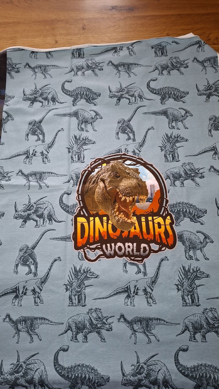 Tessuti: Dino-Stoff-Panel 75 x 150 cm Jersey – Nuovo (secondo la descrizione) da Safnern venduto da Brionne