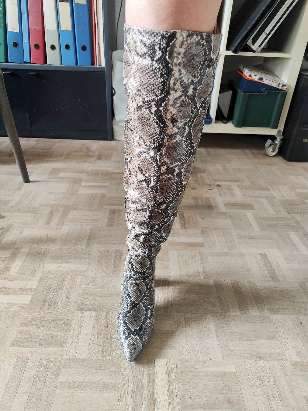 Damenschuhe: Stivali sopra il ginocchio con stampa pitone – Gebraucht aus Morbio Inferiore von isa_nl66 1