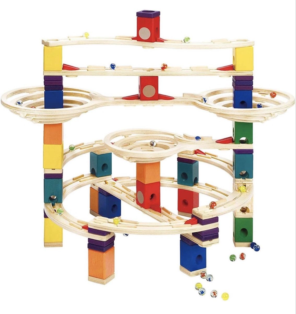 Hape Giocattoli: Hape Quadrilla Kugelbahn Mega-Set & Erweiterungen – Usato da Kriens venduto da patrick9340 7