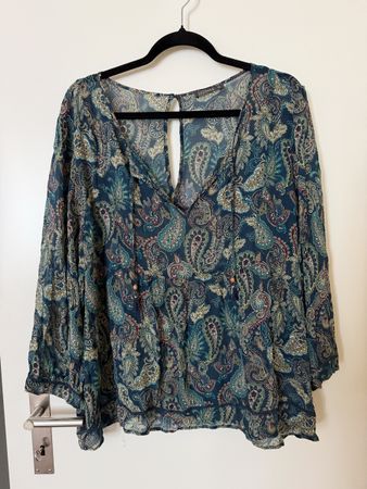 Bluse Nile Paisley Muster mehrfarbig Grösse XL gebraucht